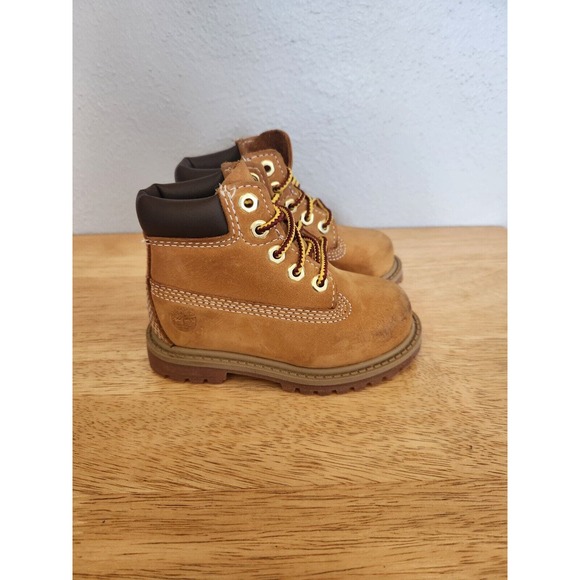 Size 5.5 Toddler - Timberland Toddler 6in Waterproof Boot "Wheat Nubuck" - Picture 1 of 5